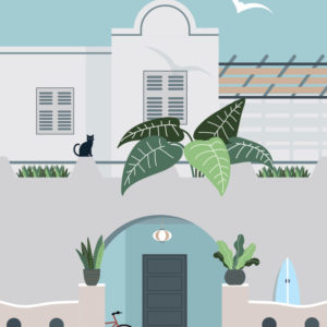 summer house illustration